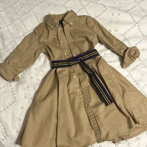 Girls beige Polo dress, used, in great condition